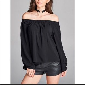 Black Off Shoulder Top